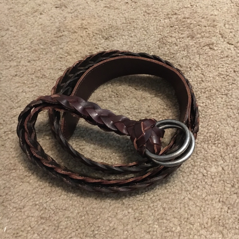 Leather Double Braided Belt